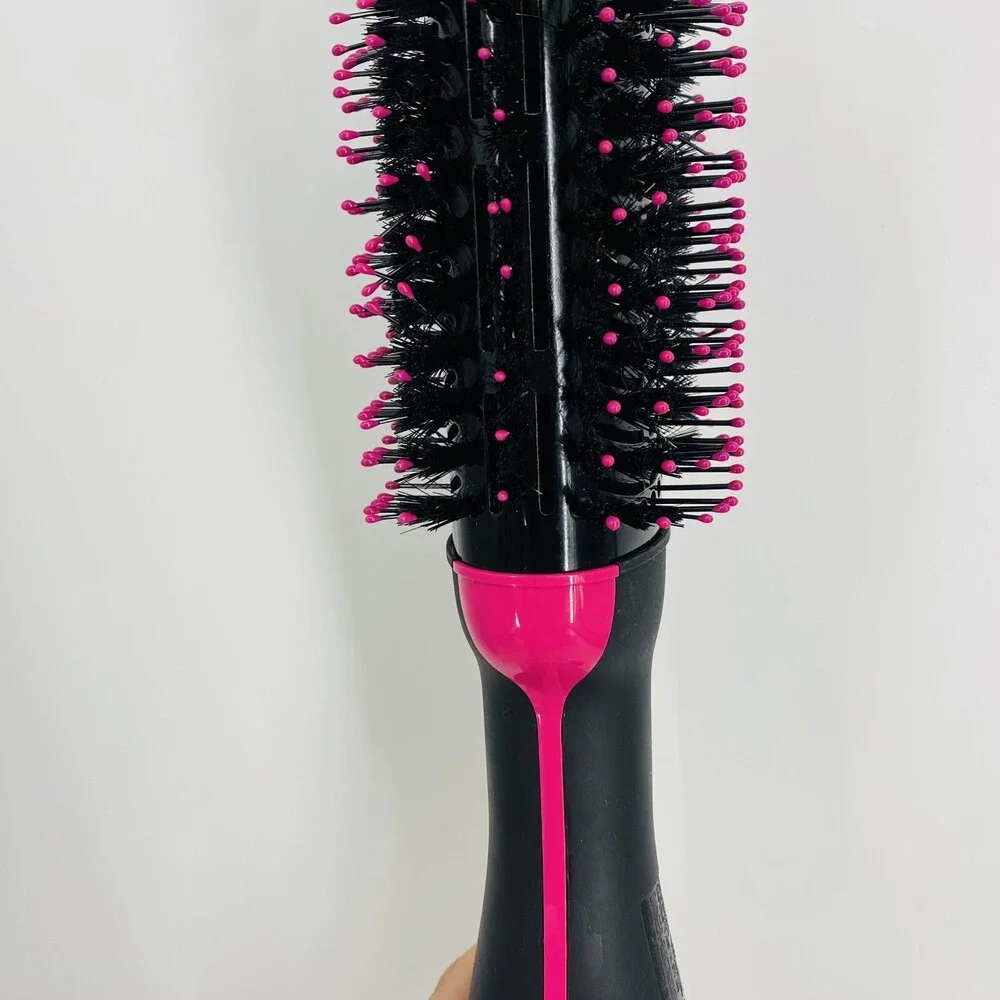 Revlon One Step Hair Dryer and Volumizer Pink/Black Less breakage More Shine